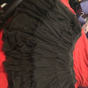 Black tiered skirt